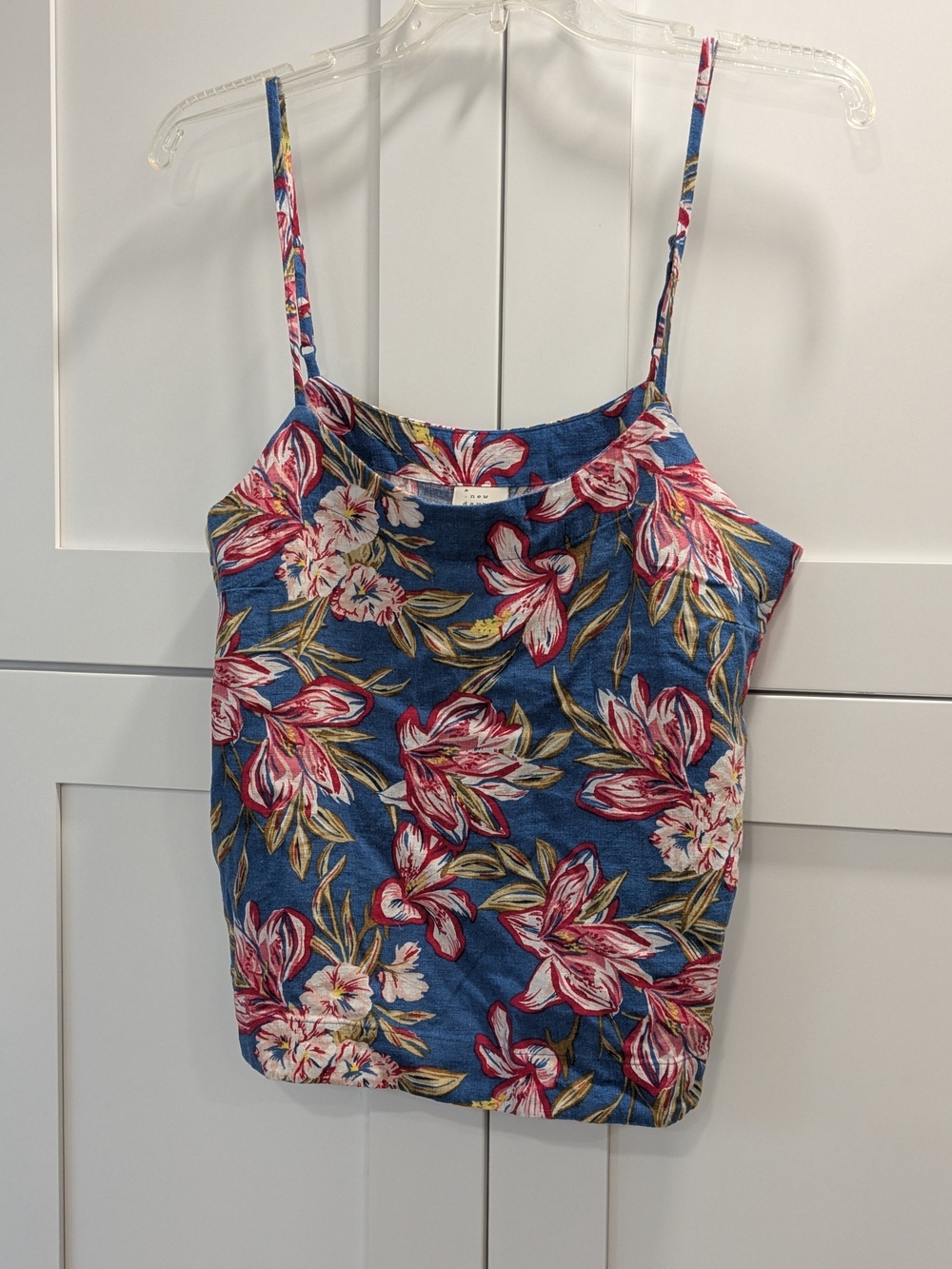 a new day Blue Floral Spaghetti Strap Camisole